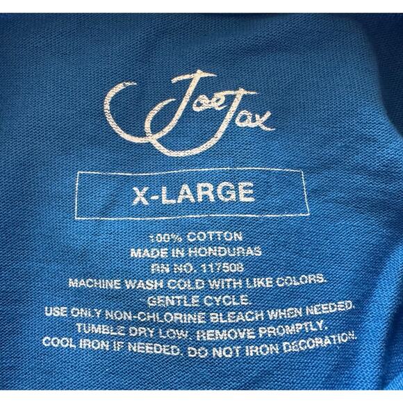 Joe Jax Shirt Adult Offshore Charter Tuna Fishing Shirt 2XL Mens XXL Blue Fish - Picture 3 of 5